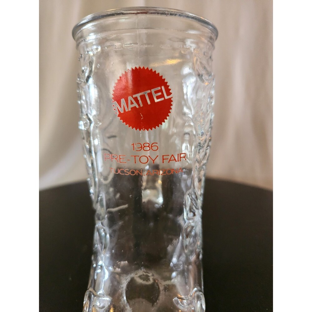 Vintage Anchor Hocking Clear Glass "MATTEL TOYS BRANDED" COWBOY BOOT Mug RARE - Picture 4 of 5